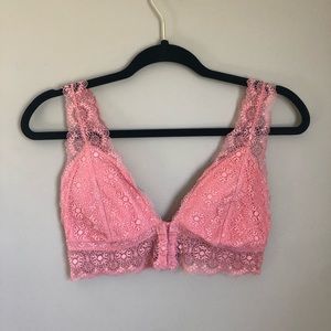 Peach lace bralette